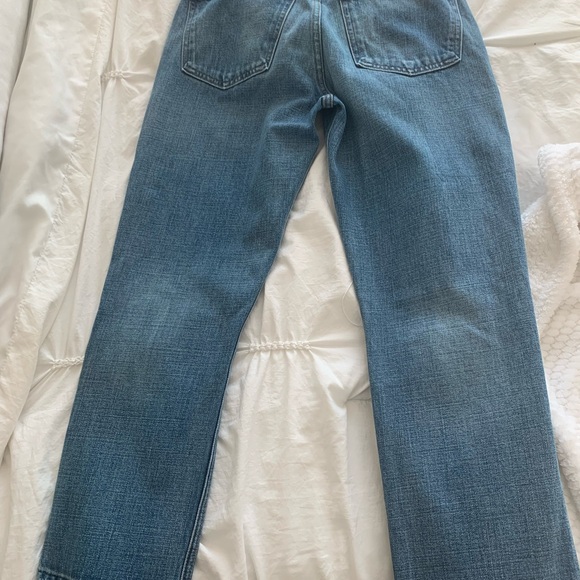 Frame Heritage Le Piper Blue Distressed Ankle Jeans - Picture 7 of 15
